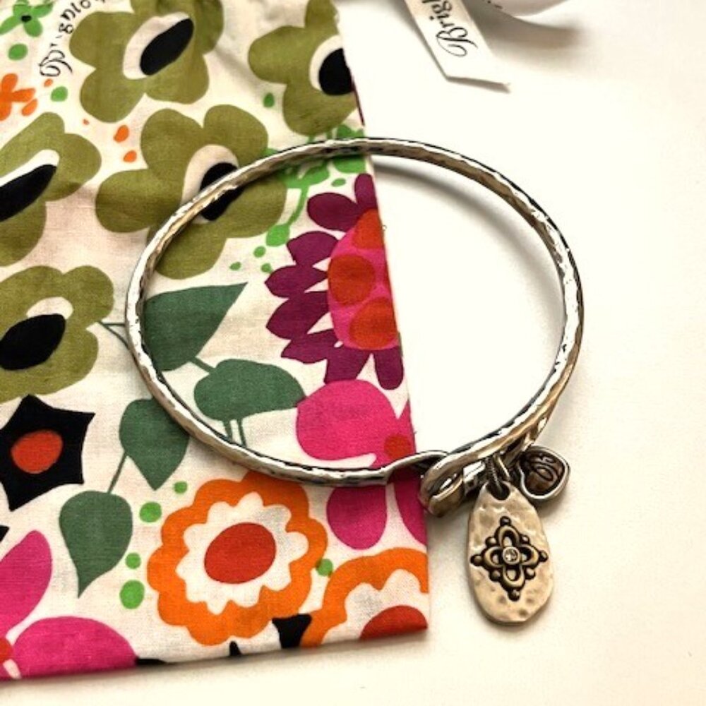 Brighton Grateful Heart Hook Bangle Bracelet w/Bag